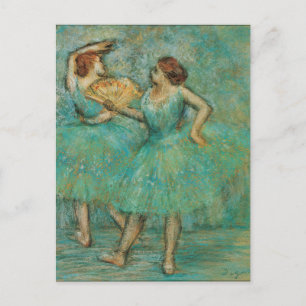 Postal Bailarinas con un admirador Edgar Degas