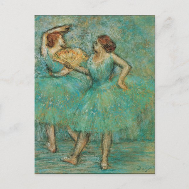 Postal Bailarinas con un admirador Edgar Degas (Anverso)