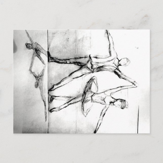Postal Bailarinas de ballet (Anverso)