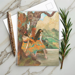 Postal Bailarinas de ballet, arte de Degas