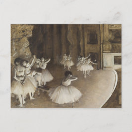 Postal Bailarinas de ballet en el escenario Edgar Degas