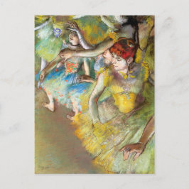 Postal Bailarinas de ballet en escena de Degas