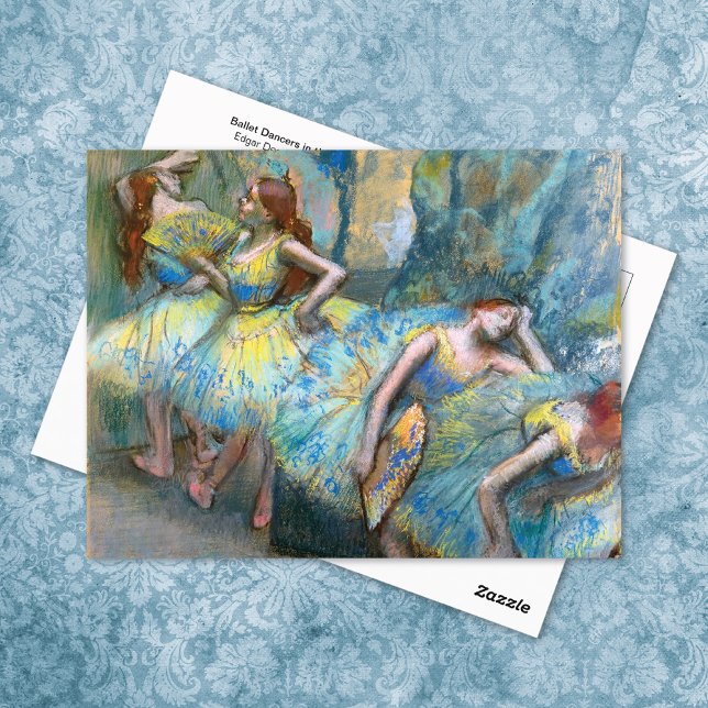Postal Bailarinas de ballet en las alas Edgar Degas (Subido por el creador)