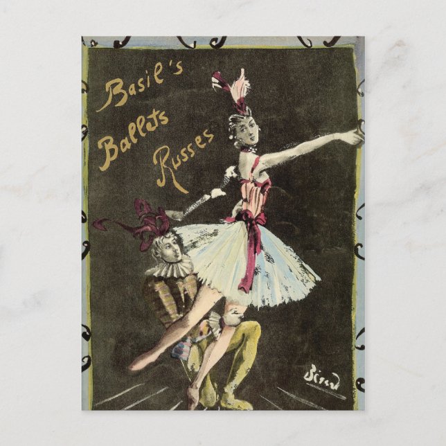 Postal Bailarinas de Ballet Russe (Anverso)