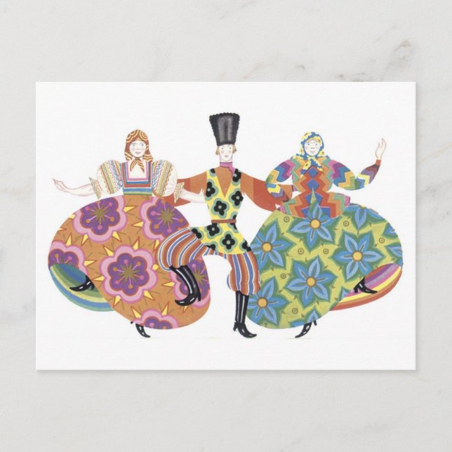 Postal Bailarinas de deco (Anverso)