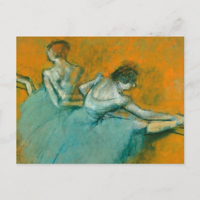 Postal Bailarinas de Degas en el ballet de bar (Anverso)