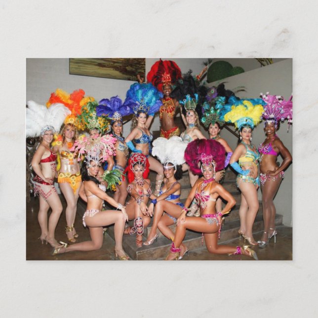 Postal bailarinas de espectáculos de las vegas brasileñas (Anverso)