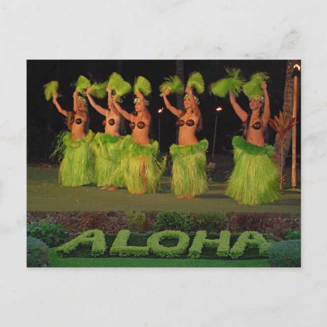 Postal Bailarinas de Hula (Anverso)
