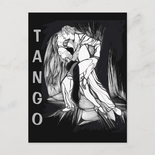Postal Bailarinas de tango (Anverso)