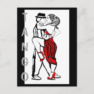 Postal Bailarinas de tango