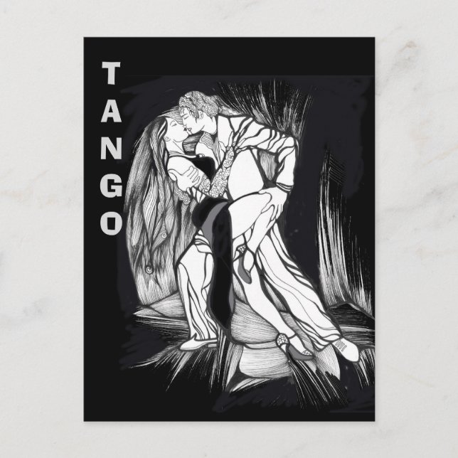 Postal Bailarinas de tango (Anverso)