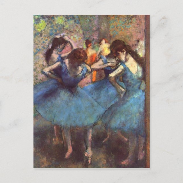 Postal Bailarinas en azul (Anverso)