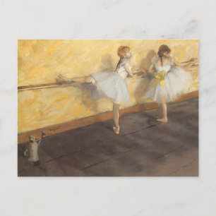 Postal Bailarinas en el bar de Edgar Degas, ballet de épo