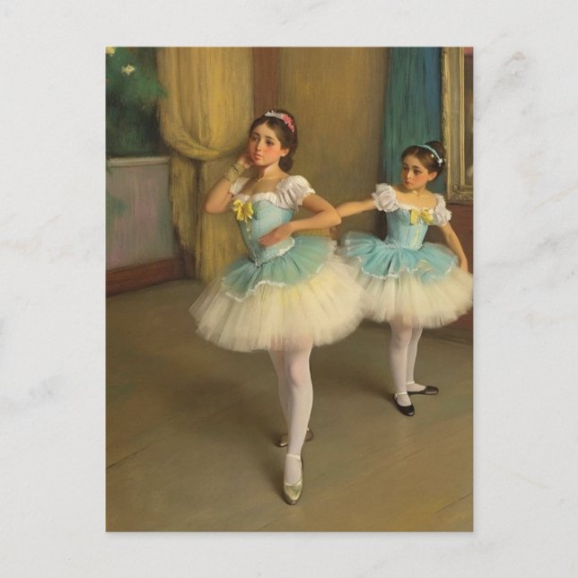 Postal Bailarinas en el estilo romántico (Anverso)