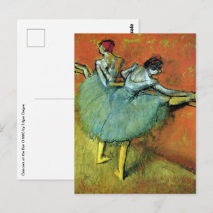 Postal Bailarinas en la barra por Edgar Degas, Ballet Vin