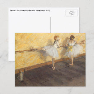 Postal Bailarinas en la barra por Edgar Degas, Ballet Vin