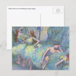 Postal Bailarinas en las bambalinas de Edgar Degas