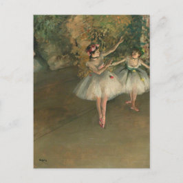 Postal Bailarinas en un escenario: Edgar Degas