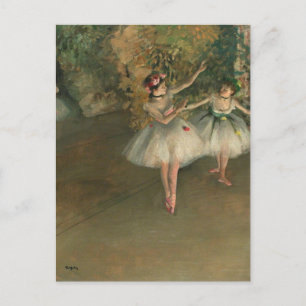 Postal Bailarinas en un escenario: Edgar Degas