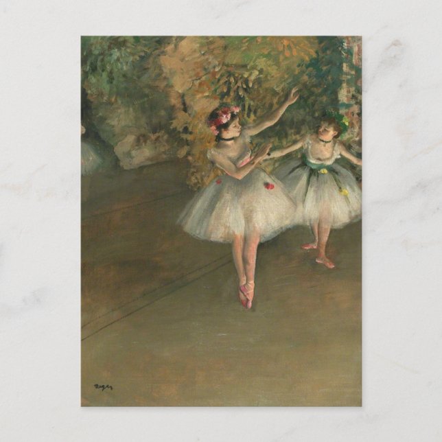 Postal Bailarinas en un escenario: Edgar Degas (Anverso)