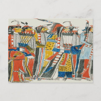 Postal Bailarinas nativas de Pow Wow