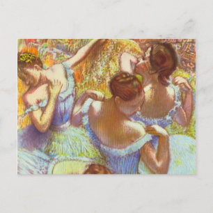 Postal Bailarines azules de Edgar Degas