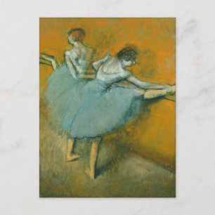 Postal Bailarines de ballet en la barra Edgar Degas