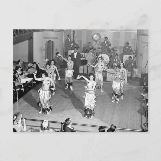 Postal Bailarines de cabaré, 1941 (Anverso)