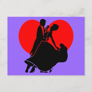 Postal Bailarines de corazón