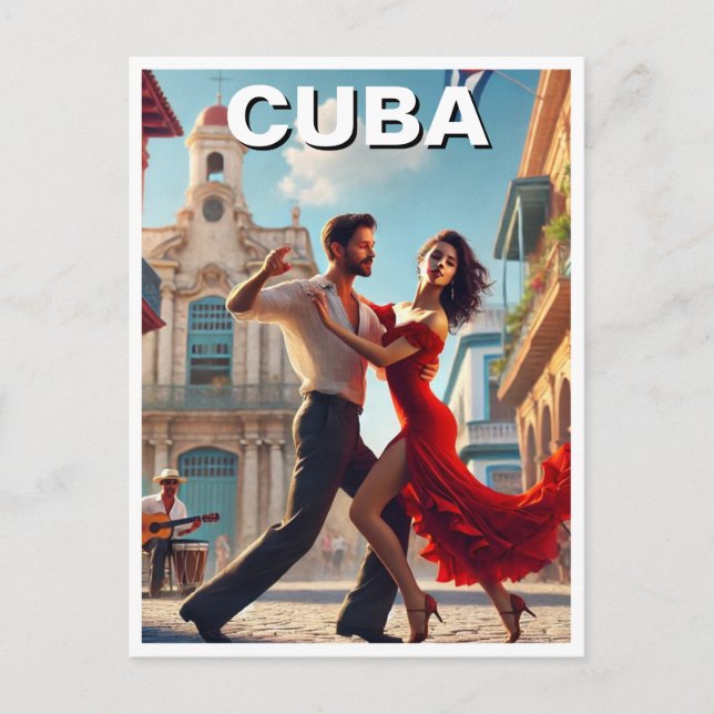 Postal Bailarines de Cuba-Cha-Cha (Anverso)