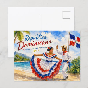 Postal Bailarines de playa de la República Dominicana rec