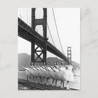 Postal Bailarines de puente Golden Gate