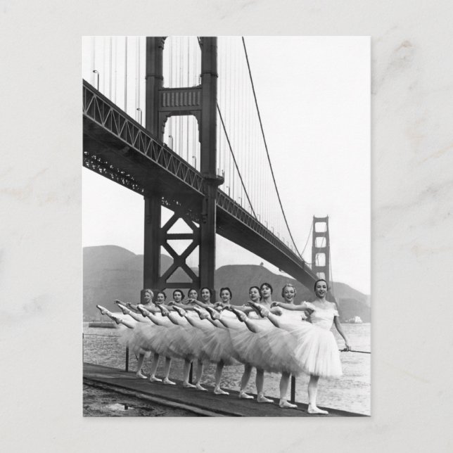 Postal Bailarines de puente Golden Gate (Anverso)
