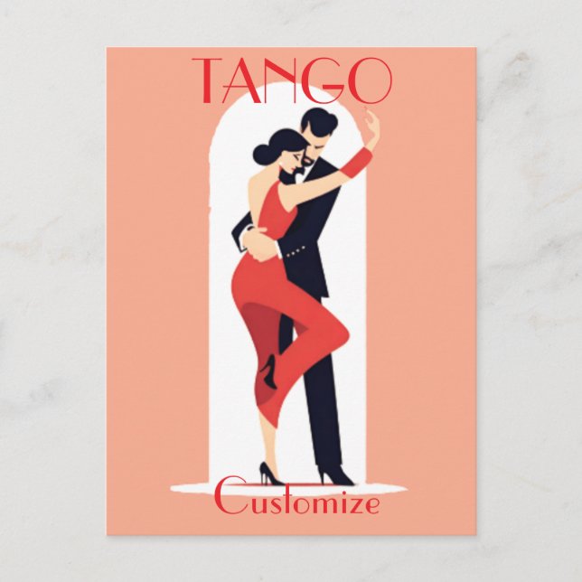 Postal Bailarines de tango Thunder_Cove (Anverso)
