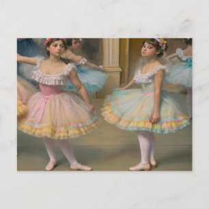 Postal Bailarines detrás del escenario Postcard