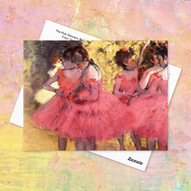 Postal Bailarines rosas antes del ballet Edgar Degas (Subido por el creador)