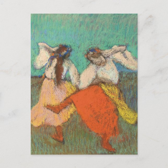 Postal Bailarines rusos Edgar Degas (Anverso)