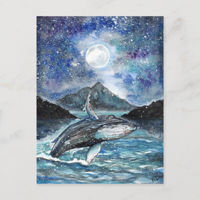 Postal Baile bajo la luna (Anverso)