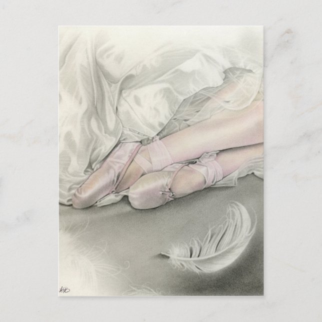 Postal Baile Ballerina de la Postcard cisne (Anverso)