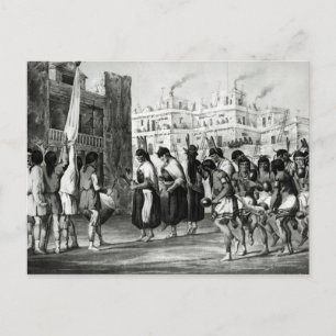 Postal Baile búfalo en Pueblo de Zuni