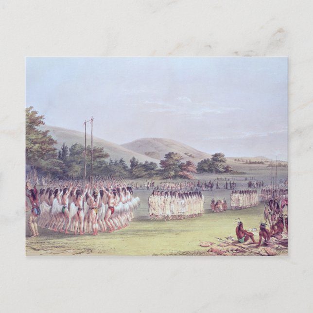 Postal Baile Choctaw Ball-Play, 1834-35 (Anverso)