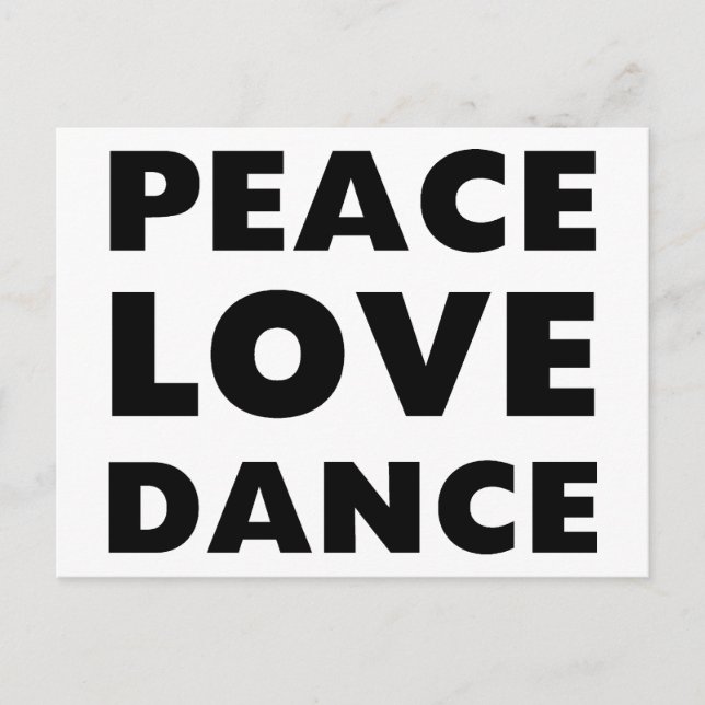 Postal Baile de amor por la paz (Anverso)