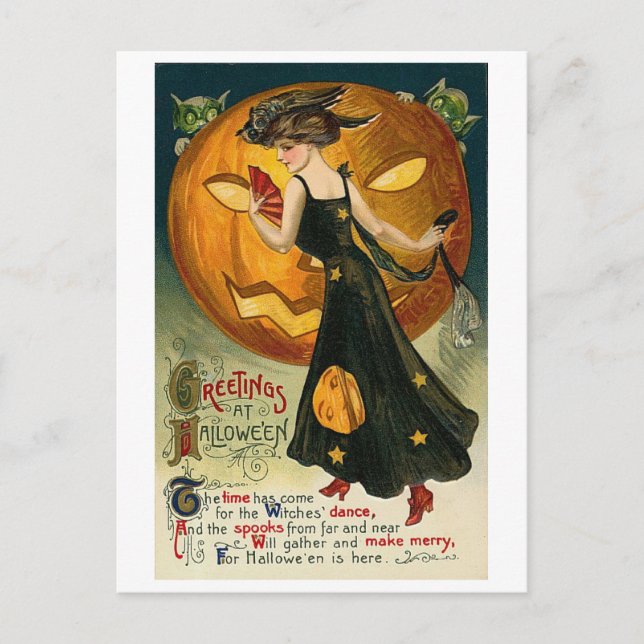 Postal Baile de brujas (Anverso)