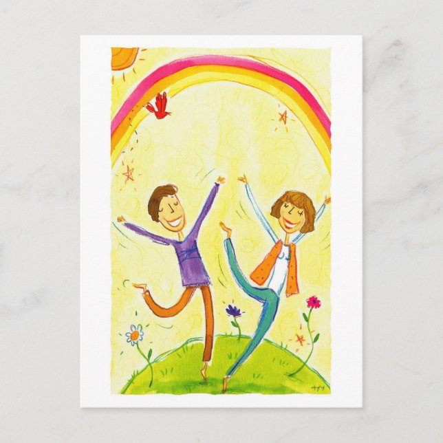 Postal baile de pareja (Anverso)