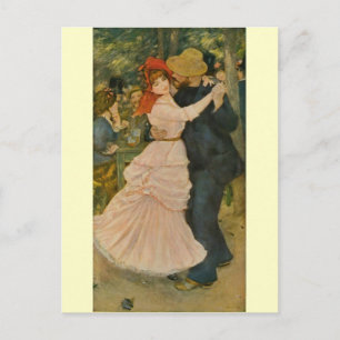 Postal Baile de Pierre-Auguste Renoir en Bougival (1883)