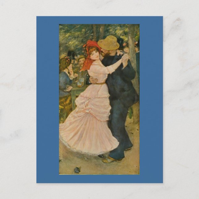 Postal Baile de Pierre-Auguste Renoir en Bougival (1883) (Anverso)