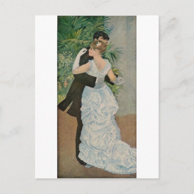 Postal Baile de Pierre-Auguste Renoir en la ciudad (1883) (Anverso)