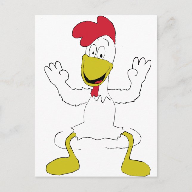 Postal Baile de pollo personalizado (Anverso)