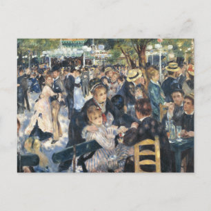 Postal Baile de Renoir en Moulin de la Galette Vintage