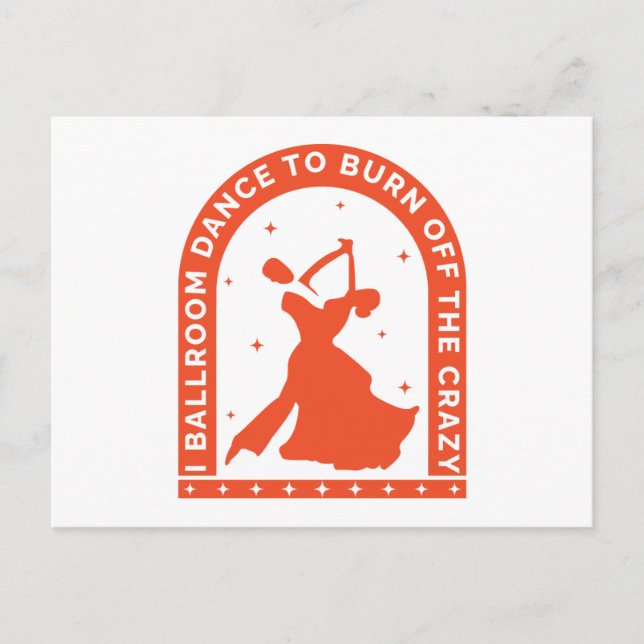 Postal Baile De Salón Para Quemar El Loco (Anverso)